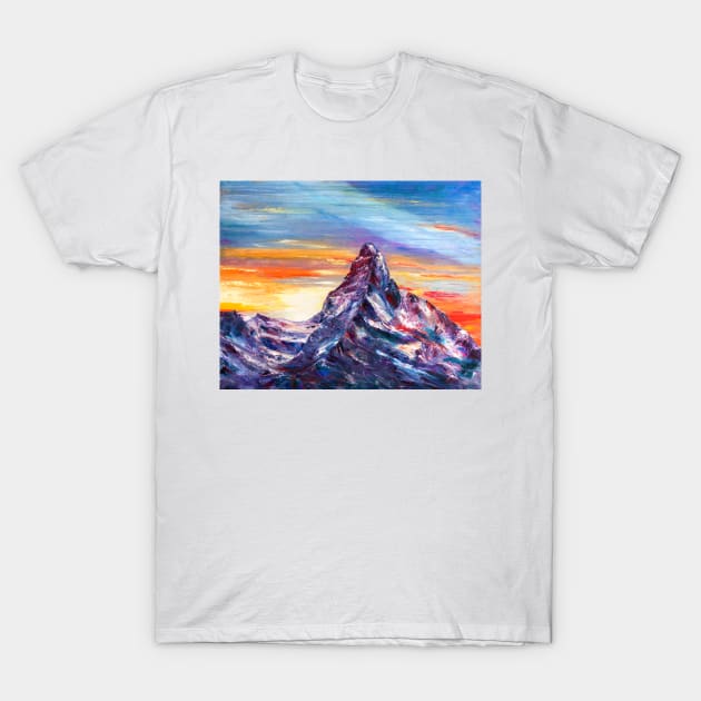 Mountain of Mountains. Matterhorn T-Shirt by NataliaShchip